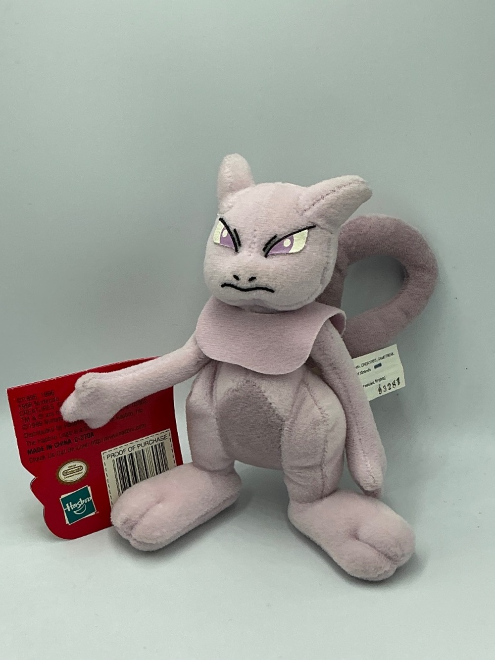 Hasbro Pokemon Mewtwo Plush Vintage Nintendo With Tag